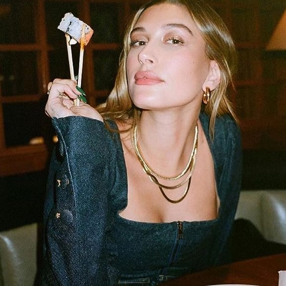 Chunky Gold Hoop Earrings 14K Real Gold Plated Hypoallergenic Posts Lightweight - Picture 3 of 6